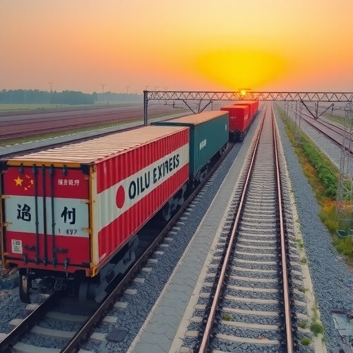 “齐鲁号”中欧直达班列（兖州—华沙）发车(图1)