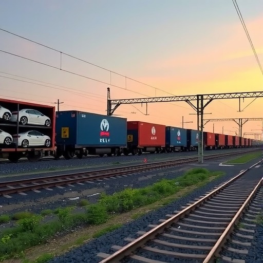 中欧班列满载吉利汽车散件出口白俄罗斯(图1)