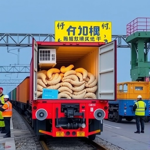 俄罗斯首票冷冻鸡爪乘中欧班列抵渝(图1)