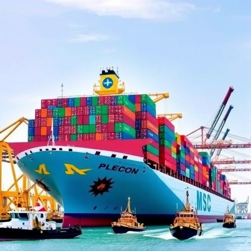 国际海运公司MSC 西非航线首投 24000 TEU 超级集装箱船（航运史新里程碑）