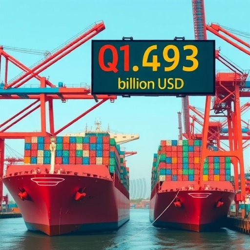一季度中国海运进出口贸易总额6493亿美元(图1)