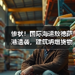 惨状！国际海运敖德萨港遭袭，建筑坍塌货物尽毁（国际海运新闻资讯）（图1）