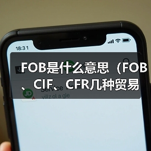 FOB是什么意思（FOB、CIF、CFR几种贸易方式的相同点和不同点）（图1）