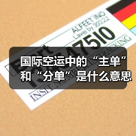 国际空运中的“主单”和“分单”是什么意思（有何区别）（图1）