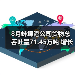 8月蚌埠港公司货物总吞吐量71.45万吨 增长76.41%
