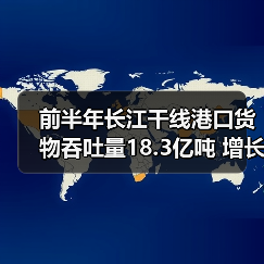 前半年长江干线港口货物吞吐量18.3亿吨 增长6.1%（图2）