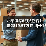 北部湾港6月货物吞吐量2819.57万吨 增长15.47%(图4) 北部湾港6月货物吞吐量2819.57万吨 增长15.47%(图4)