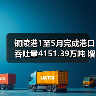 铜陵港1至5月完成港口吞吐量4151.39万吨 增长10.67%