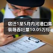 宿迁1至5月内河港口集装箱吞吐量10.05万标箱 增长68.86%（图4）