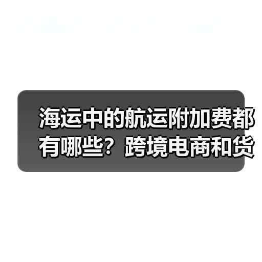 海运中的航运附加费都有哪些？跨境电商和货代小白记得收藏（图2）