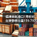 福建直航港口7月份对台货物吞吐量159.79万吨 下跌2.9%（图4）