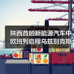 陕西首趟新能源汽车中欧班列启程乌兹别克斯坦（图3）