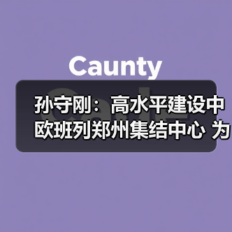 孙守刚:高水平建设中欧班列郑州集结中心 为开放强省建设提供有力支撑 孙守刚:高水平建设中欧班列郑州集结中心 为开放强省建设提供有力支撑